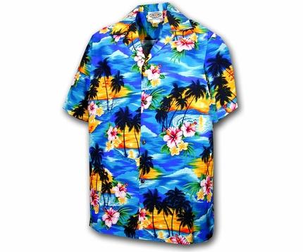 Diamond Head Sunset Blue Shirt Made In Summer Beach Shirts Hawaiian Ha104806