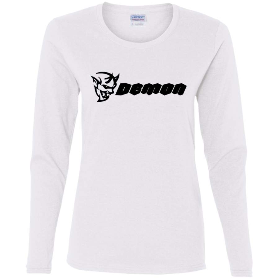 AGR dodge demon black Ladies’ Cotton LS T-Shirt