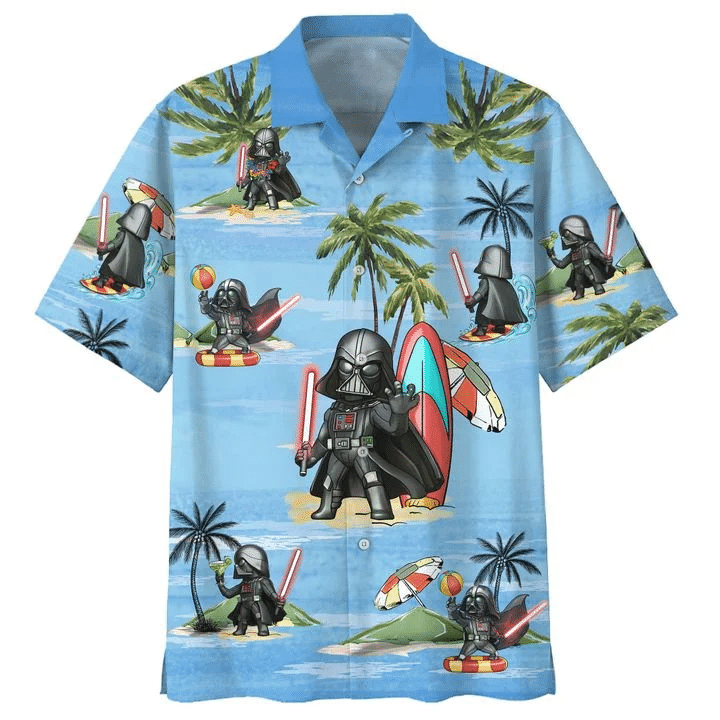 Darth Vader Summer Time Print Short Sleeve Hawaii Casual Shirt Ha88090