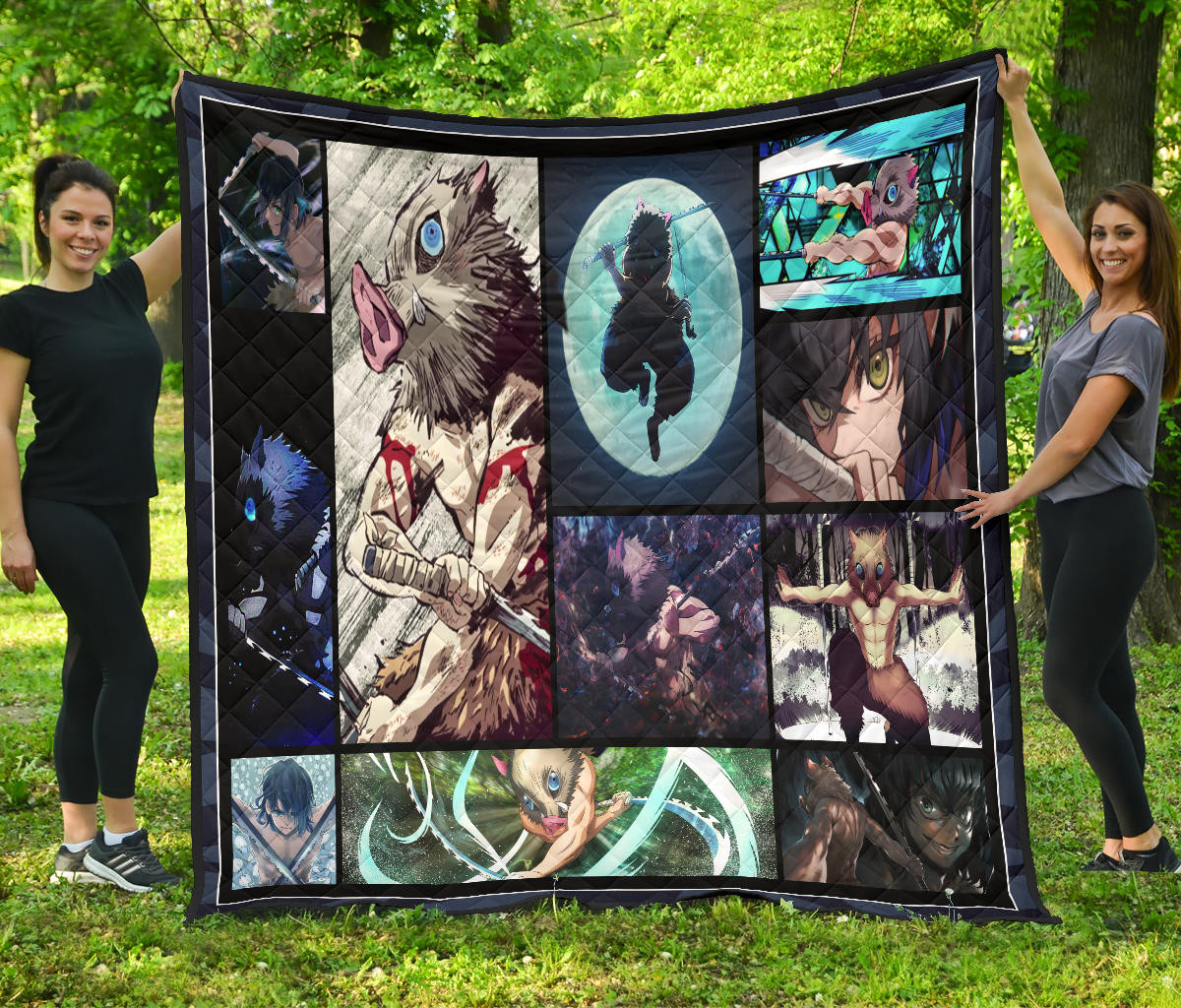 Hashibira Inosuke Demon Slayer Premium Quilt Blanket Anime Home Decor Custom For Fans Na031603