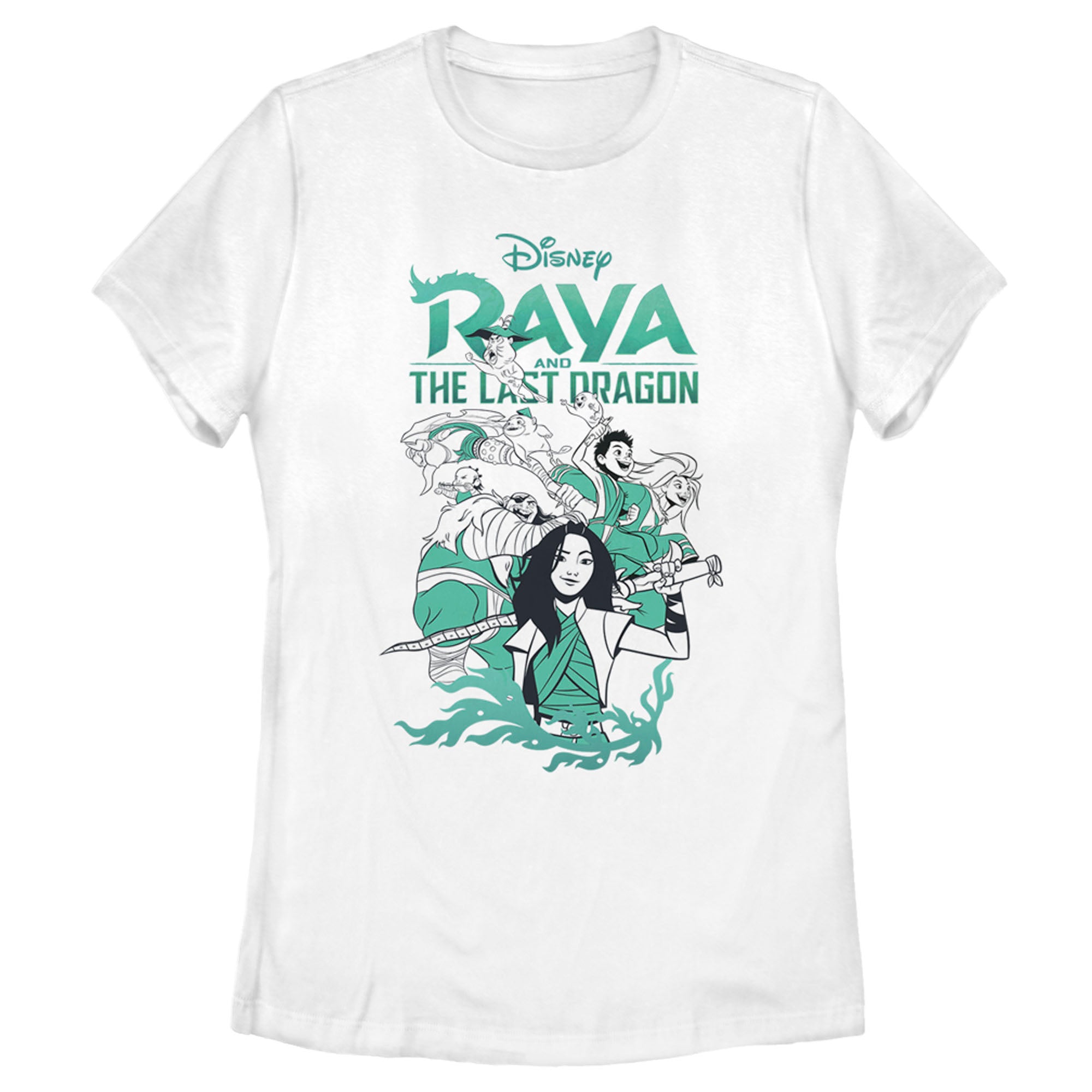 Raya And The Last Dragon Women’S Characters In Action  T-Shirt