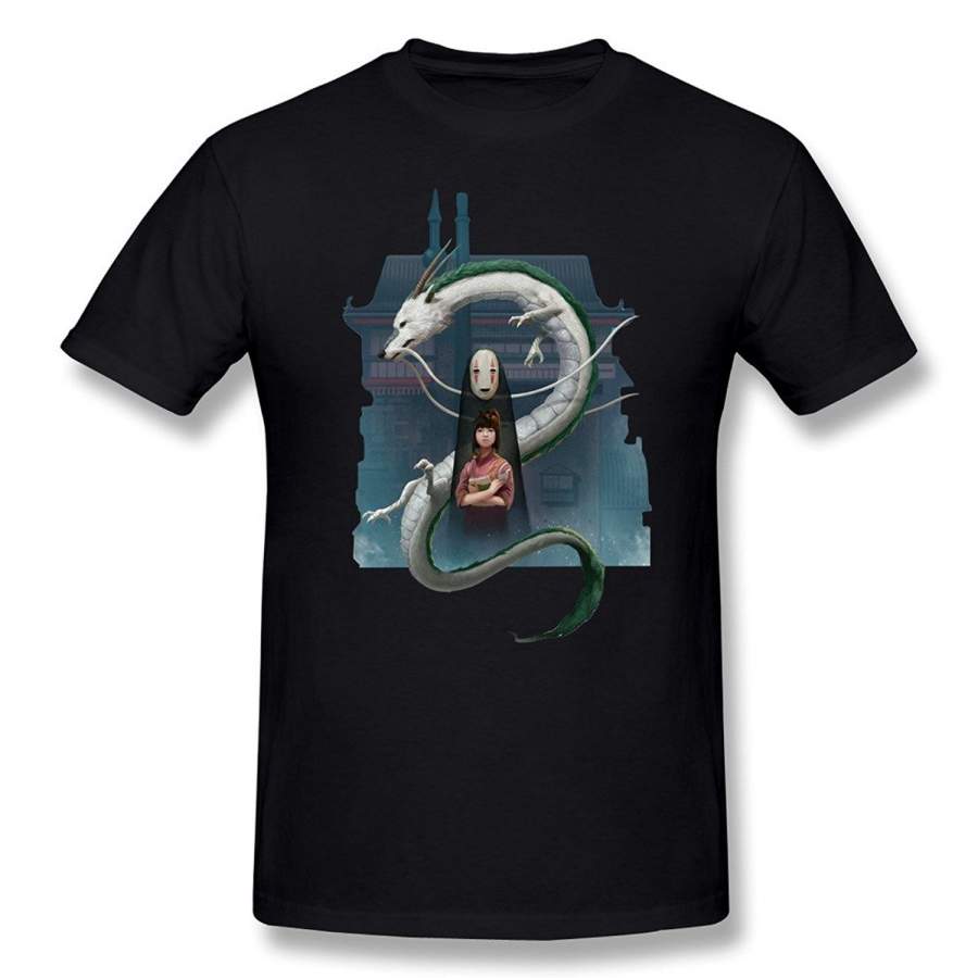 Fashion Men’S T-Shirt Men’S Spirited Away Poster Tshirt Men Cotton T Shirt Men’S Gifts