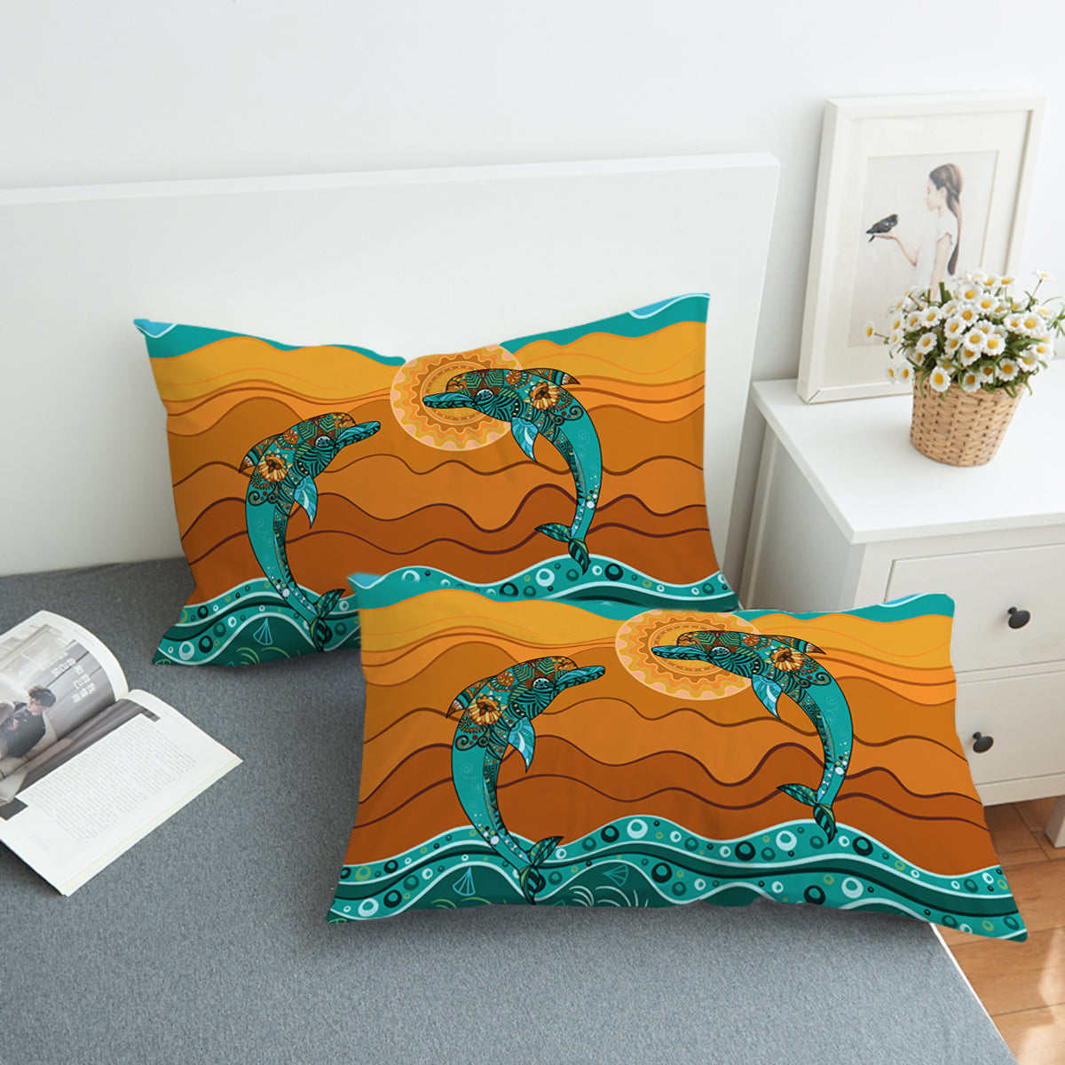 Leaping Dolphins Swzt1398 Pillowcase