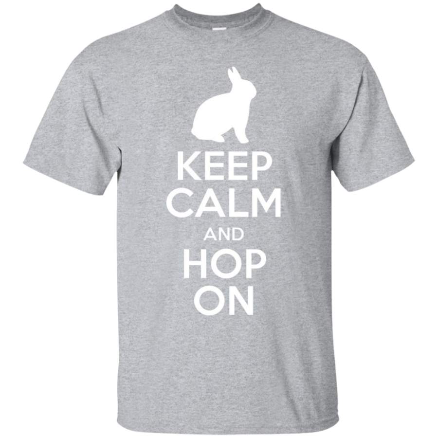 AGR Keep Calm And Hop On Rabbit Bunny T-Shirt