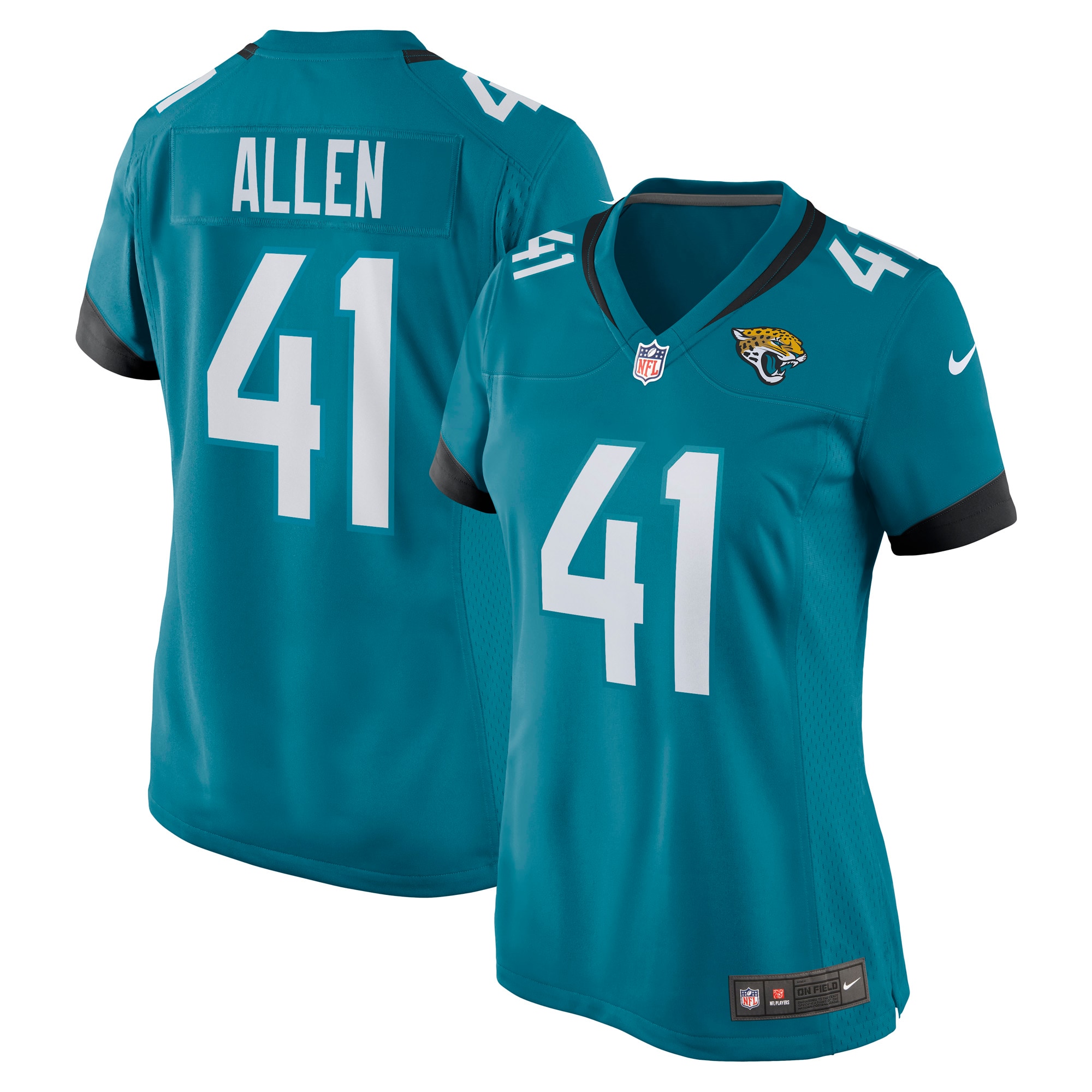 Women’s Jacksonville Jaguars Josh Allen Teal Game Jersey