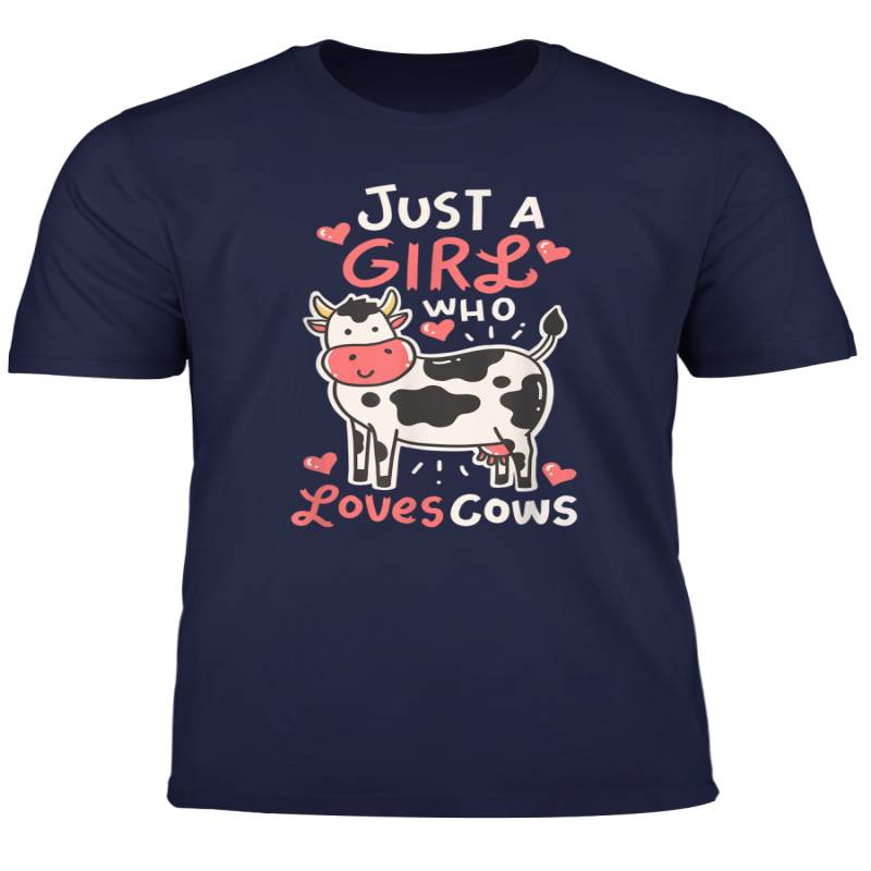 Cow Just A Girl Who Loves Cows Farm Farmer Butscher Milk T Shirt