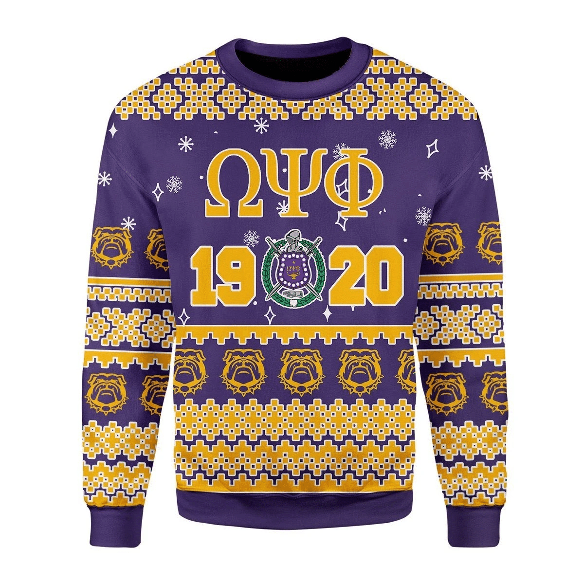 Omega Psi Phi Ugly Christmas Sweater | For Men & Women | Adult | Us3699