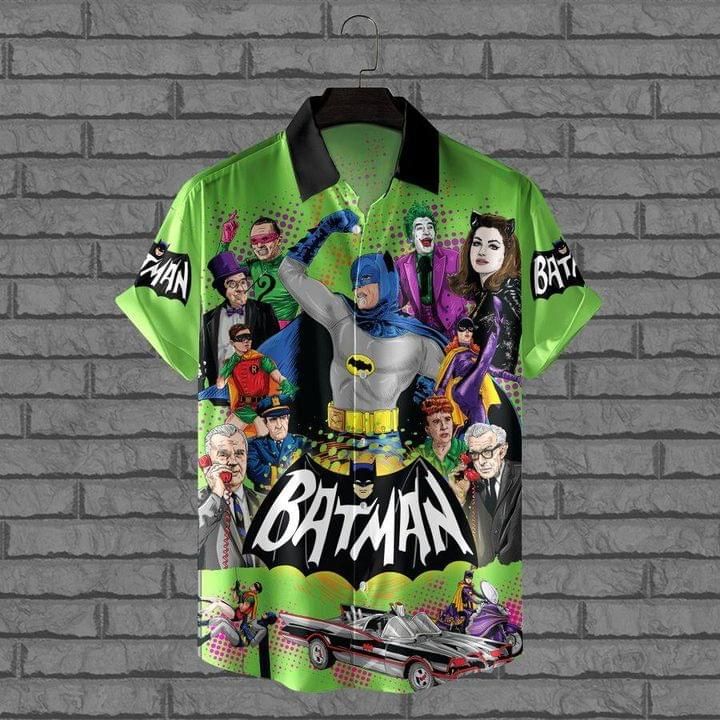 Batman 3 Print Short Sleeve Hawaiian Casual Shirt