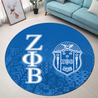 Zeta Phi Beta Round Rug – Sorority Black Roots Round Rug