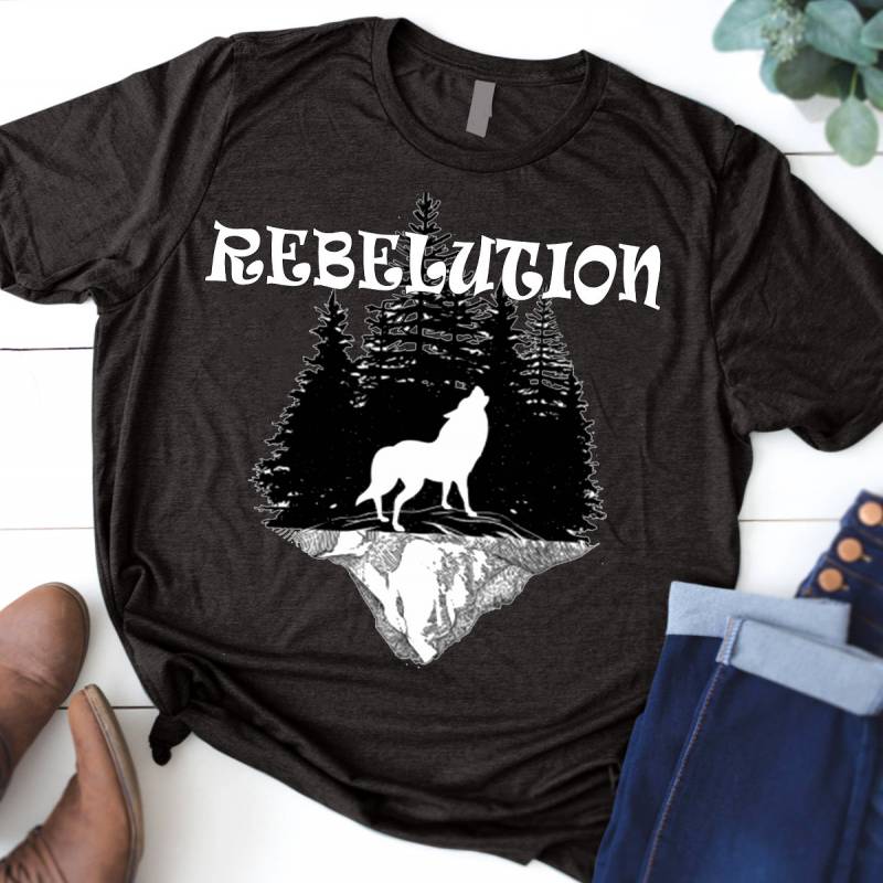 Nature Rebelution T-Shirt, Wolf t-shirt