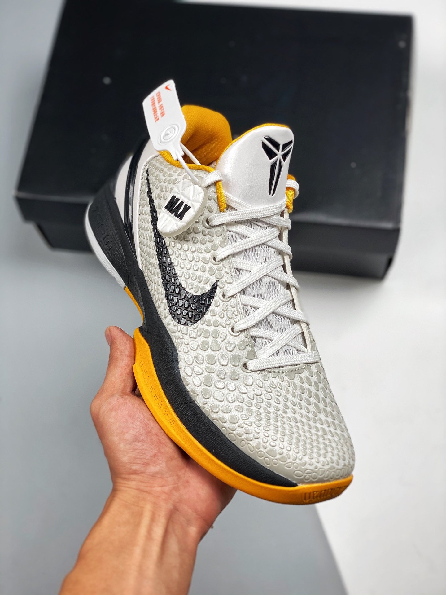 Nike Kobe 6 Protro Del Sol WhiteNeutral Grey-Del Sol-Black 5338424