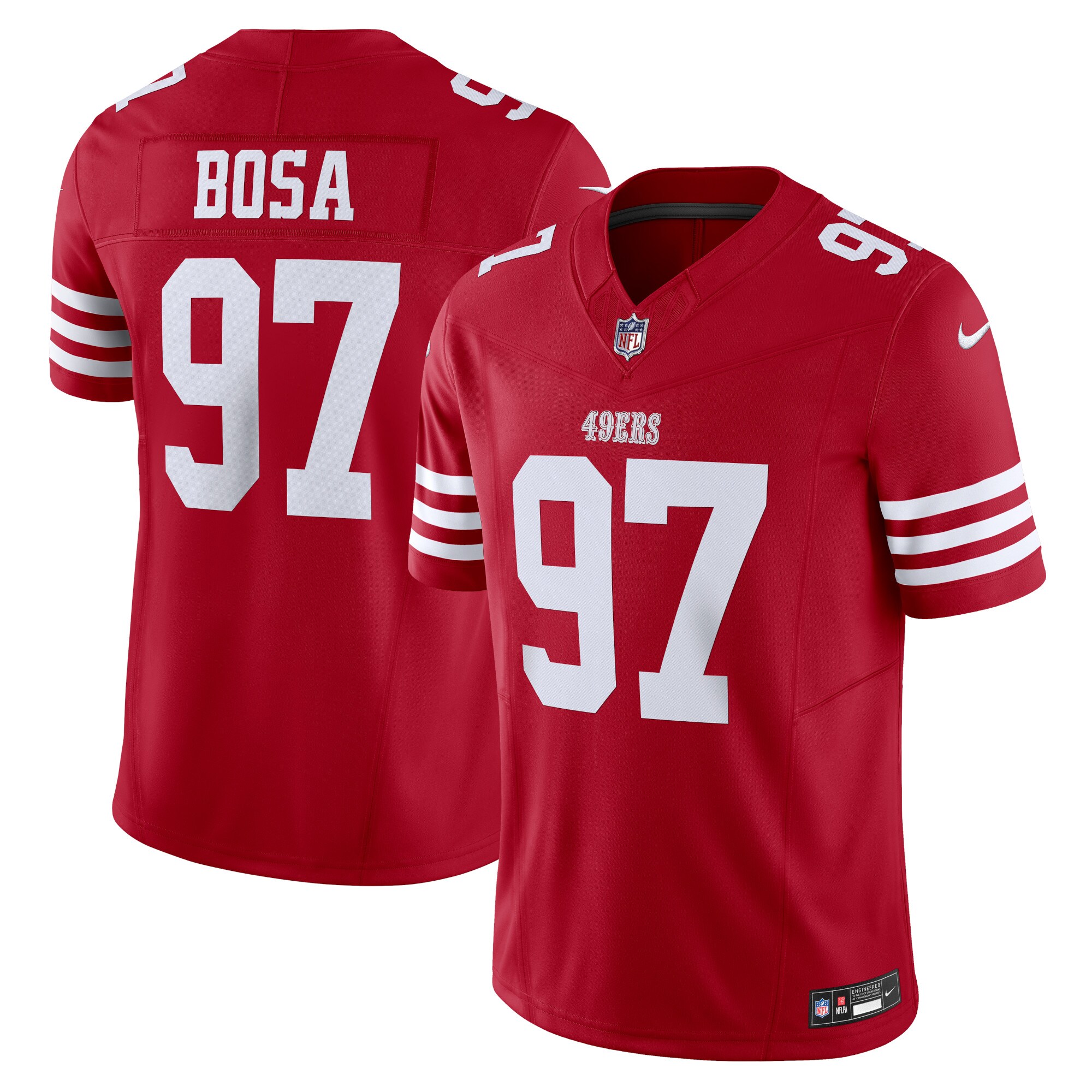 Nick Bosa San Francisco 49ers Vapor F.U.S.E. Limited Jersey – Scarlet