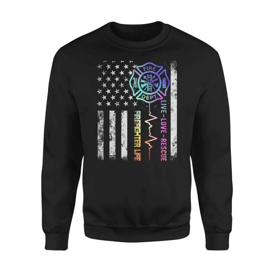 Firefighter – Live Love Rescue – Standard Fleece Sweatshirt