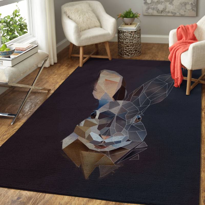 Mountain Rabbit – Modern Animals Area Rug Carpet