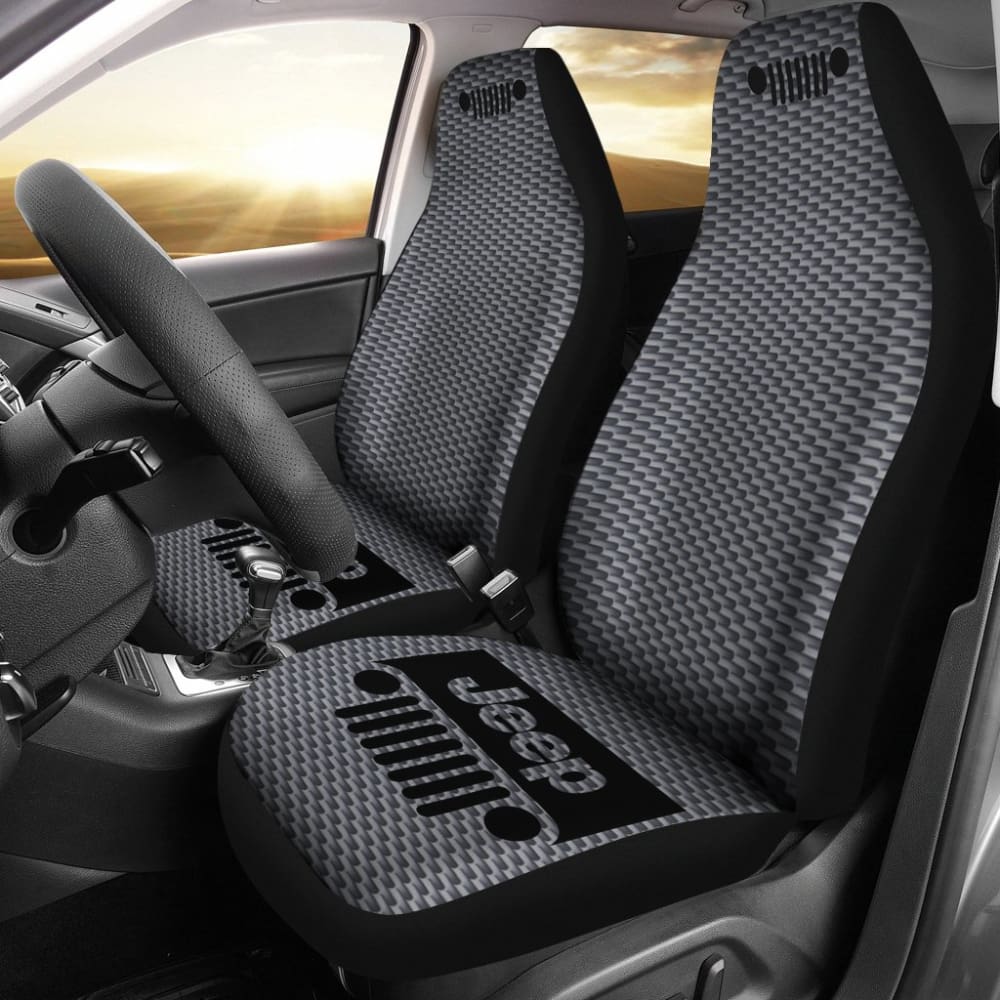 Jeep Grill – Seat Cover Carbon Fiber Silver 101819