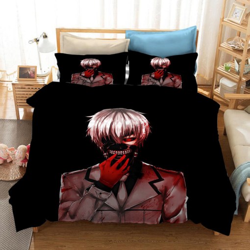 Tokyo Ghoul Kaneki Ken 18 Duvet Cover Pillowcase Home Decor 3D Bedding Set 4466