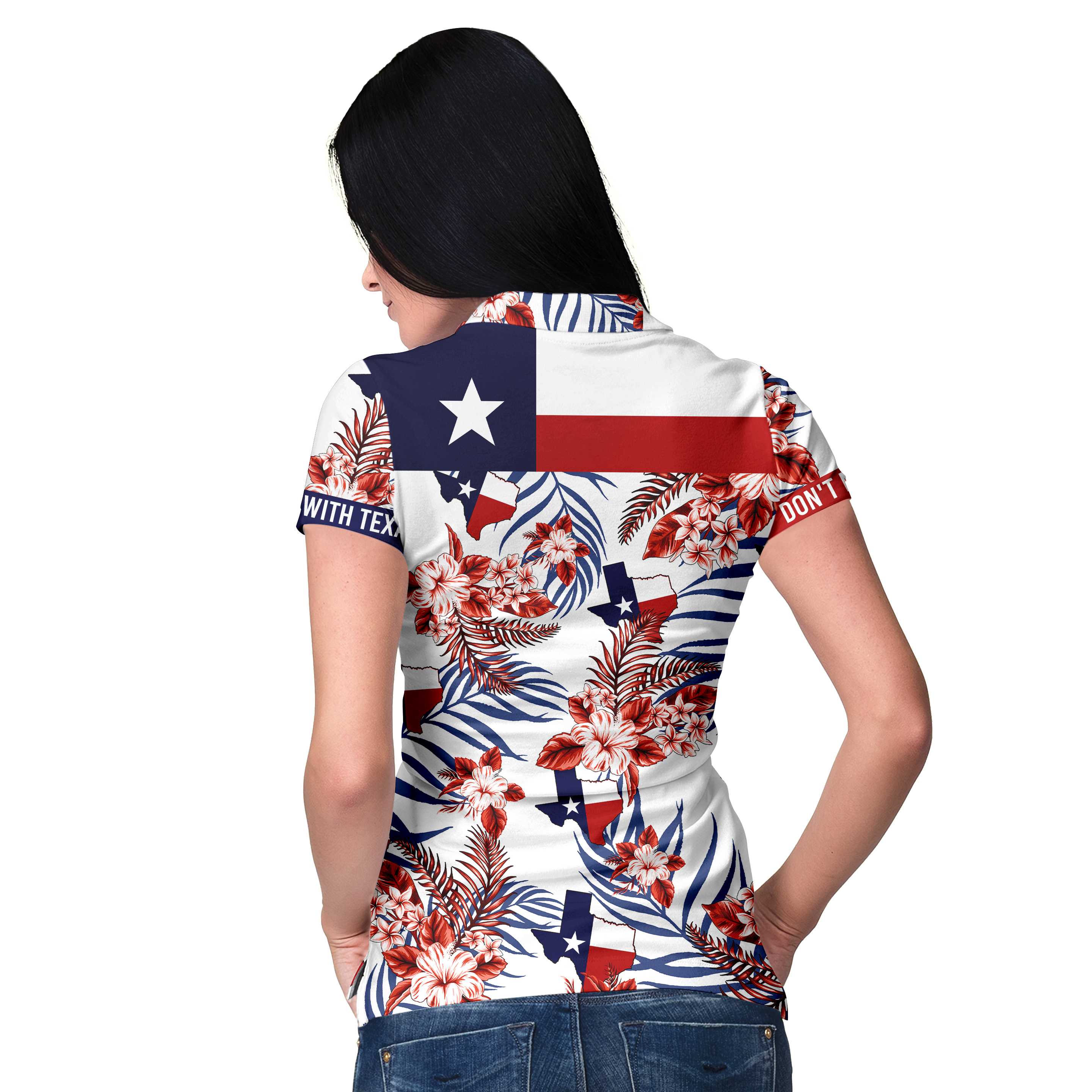 Texas Proud Short Sleeve Women Polo Shirt Coolspod