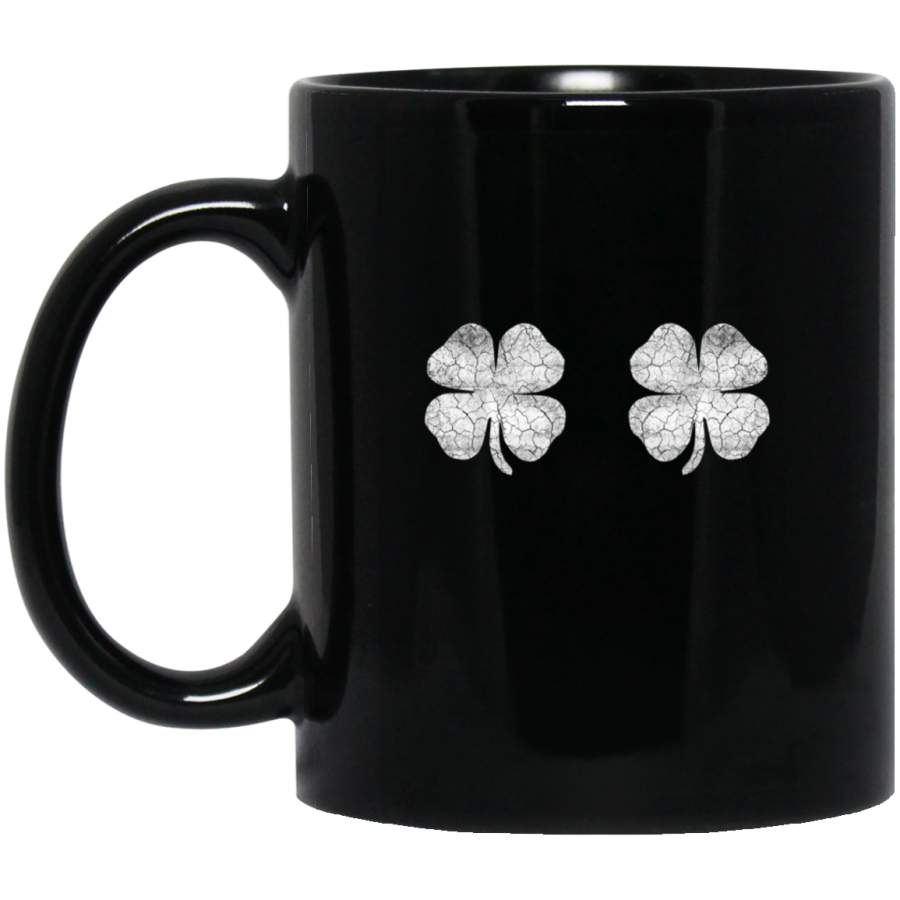 Irish Shamrock Boobs Vintage StPatricks Day St Paddys Day Mug