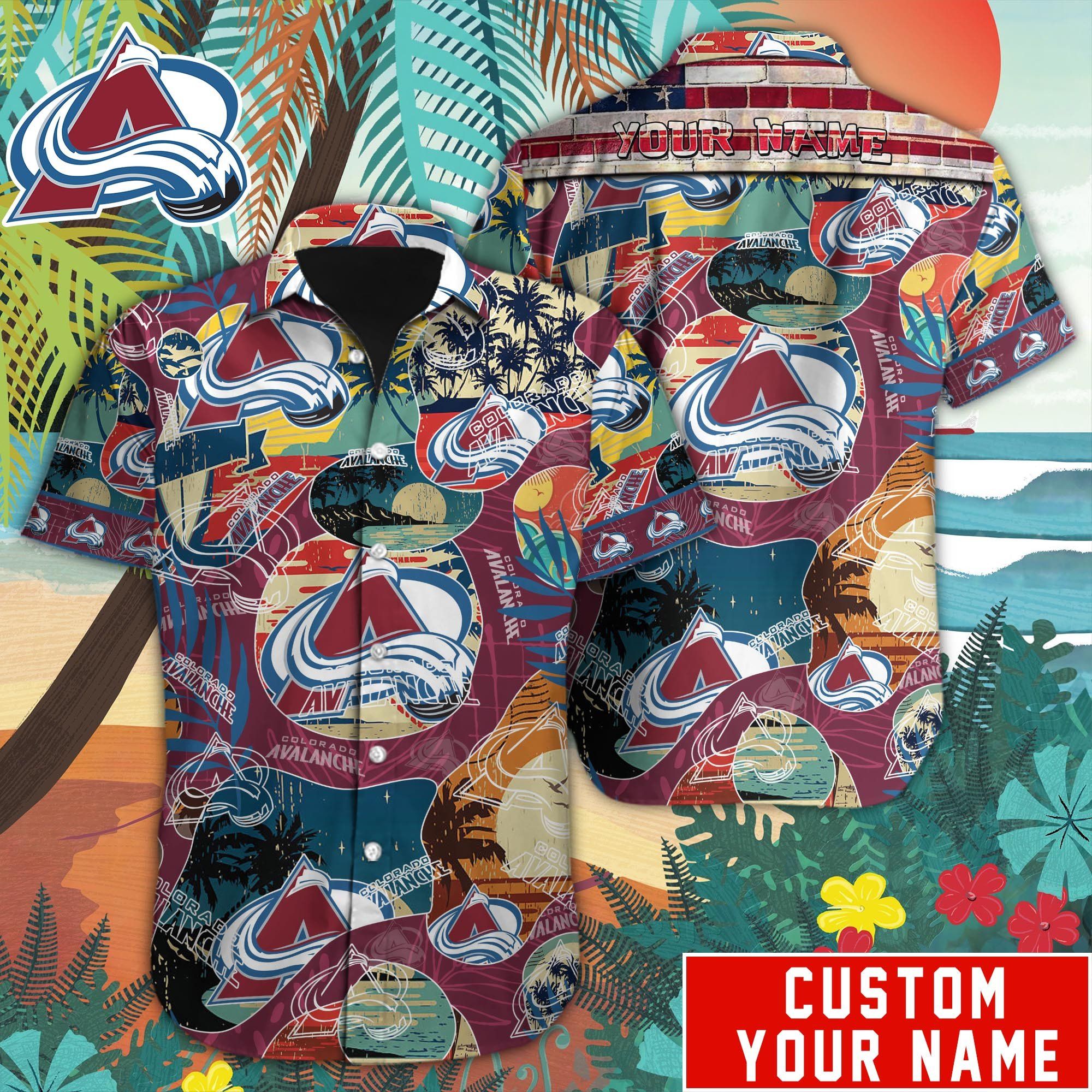 Colorado Avalanche Custom Name Hawaiian Shirt