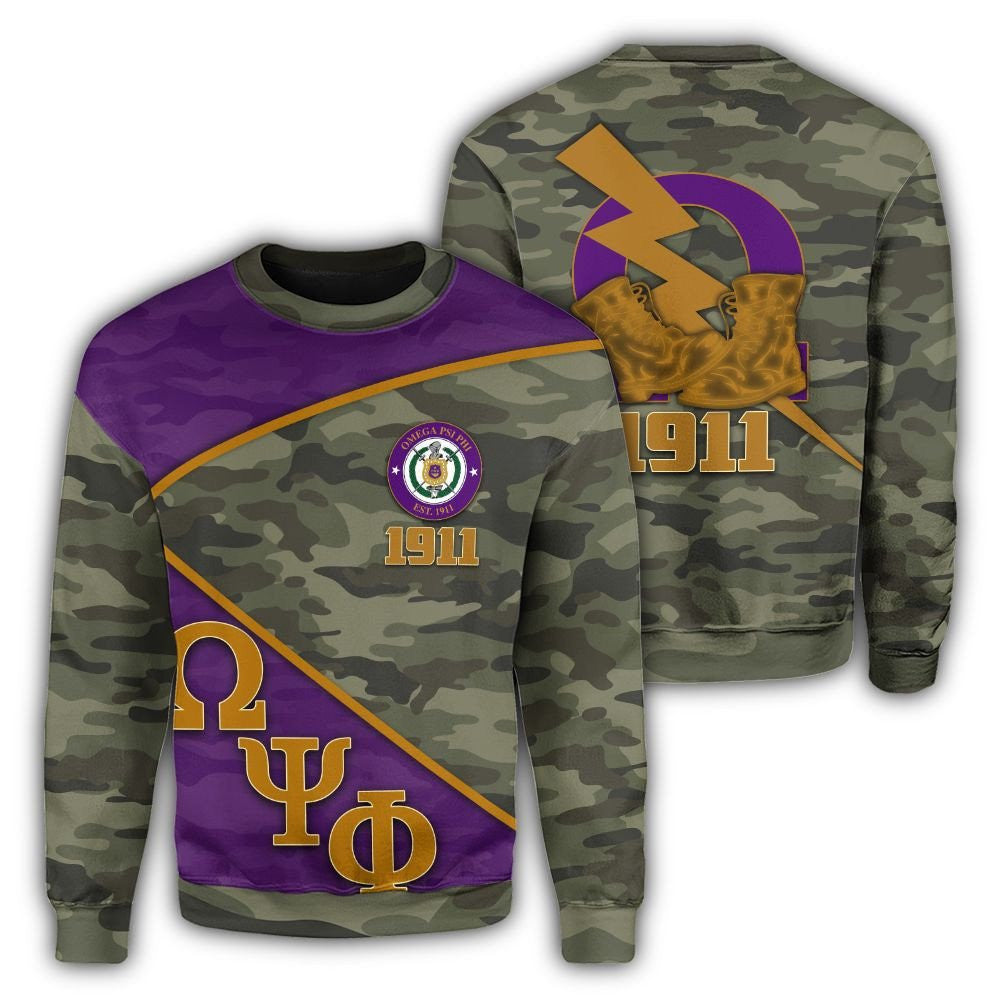 Fraternity Sweatshirt – Omega Psi Phi Army Style Sweatshirt