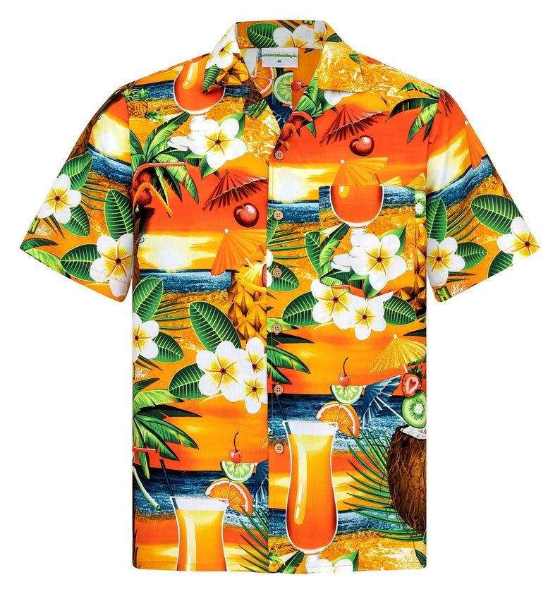 Paradise Cocktails For Man And Woman Print Short Sleeve Hawaii Shirt Dh Ha60369