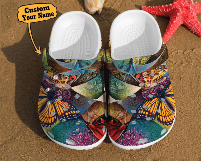 Butterfly – Butterfly Illusion Art Watercolor Unisex Birthday Gifts Clog Shoes For Men And Women