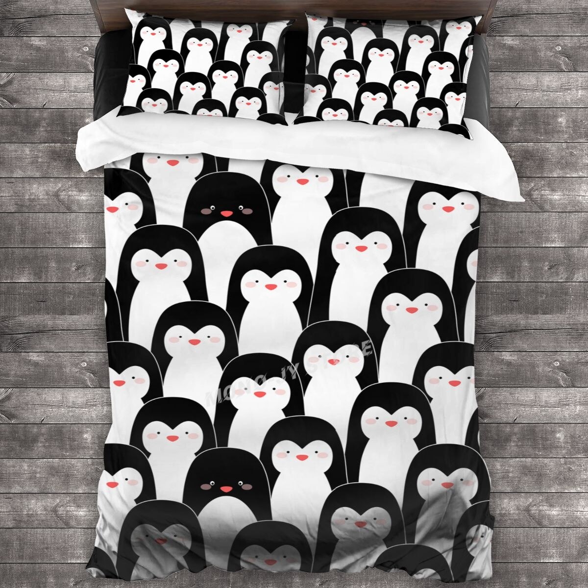 Cute Penguin Bedding Set Duvet Cover Pillowcases Bedding Sets Bedclothes