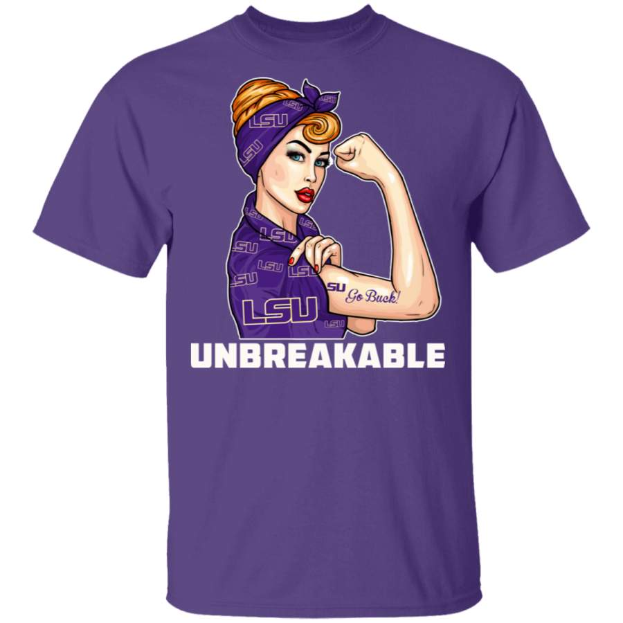 Beautiful Girl Unbreakable Go LSU Tigers T Shirt