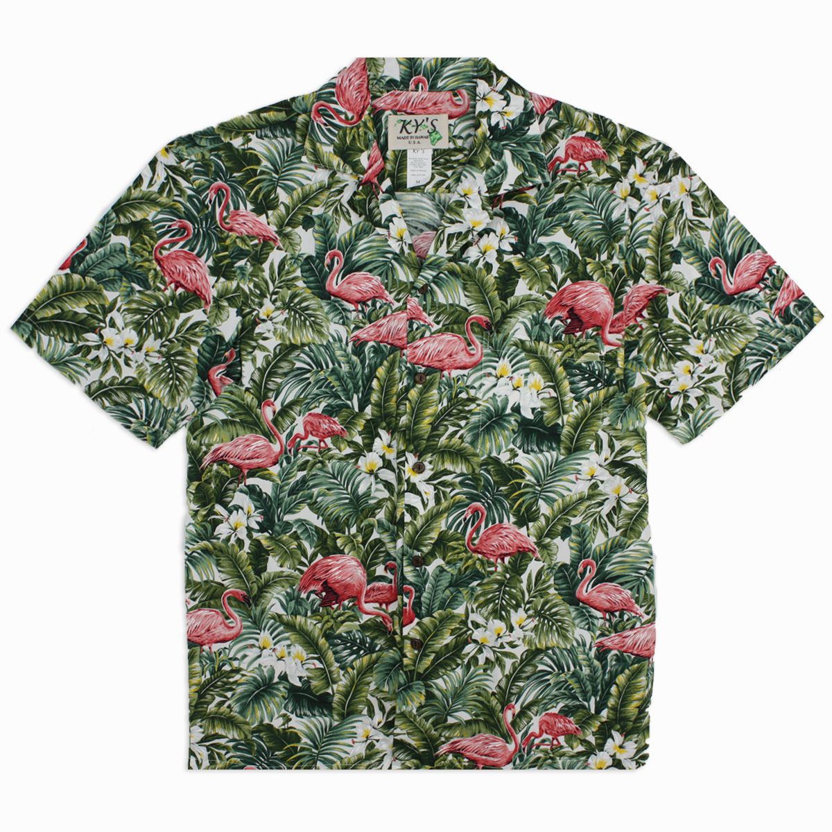 Flamingo Flora Green High Quality Hawaii Shirt Ha24929