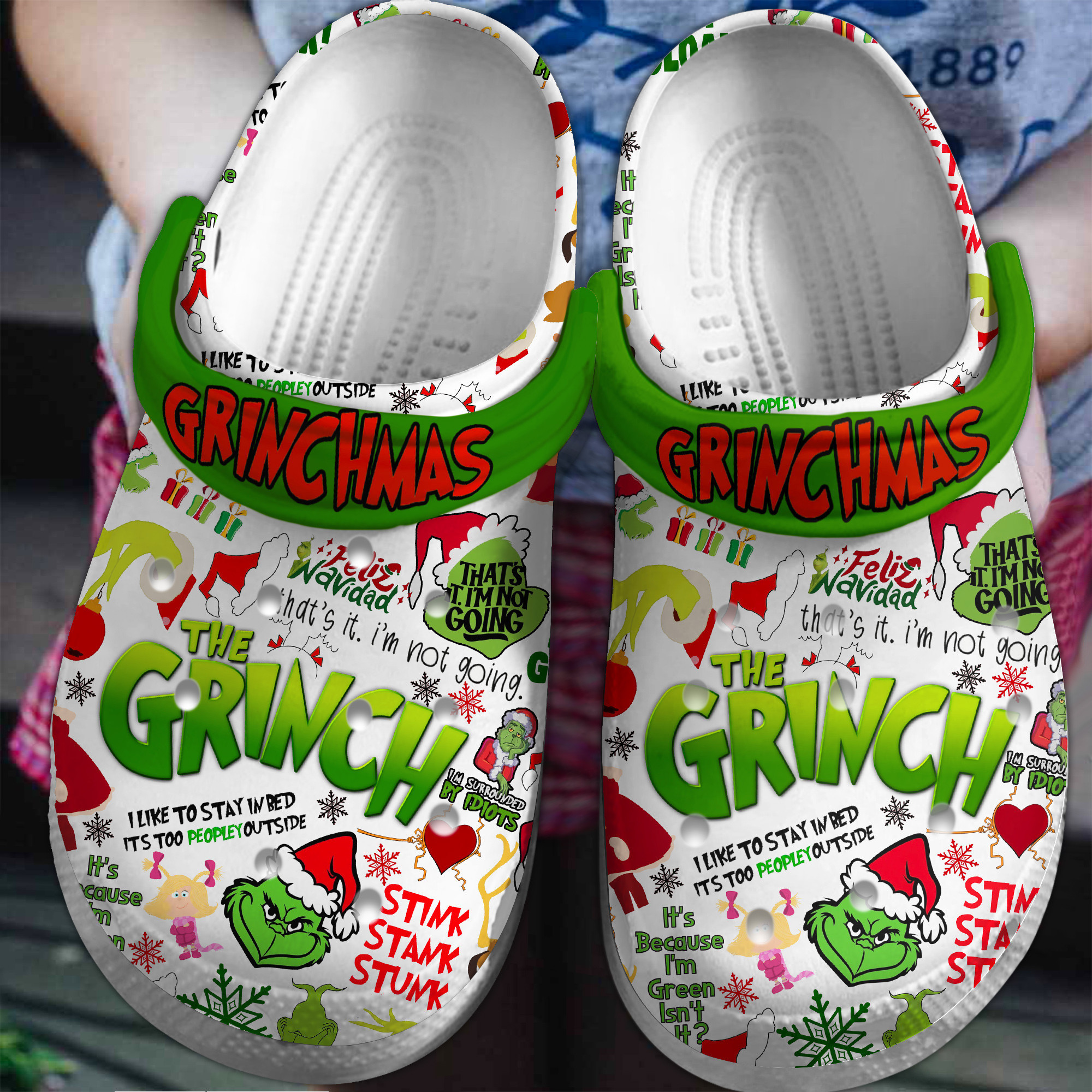 The Grinch Movie Crocs Crocband Clogs Shoes Comfortable For Men Women and Kids 4