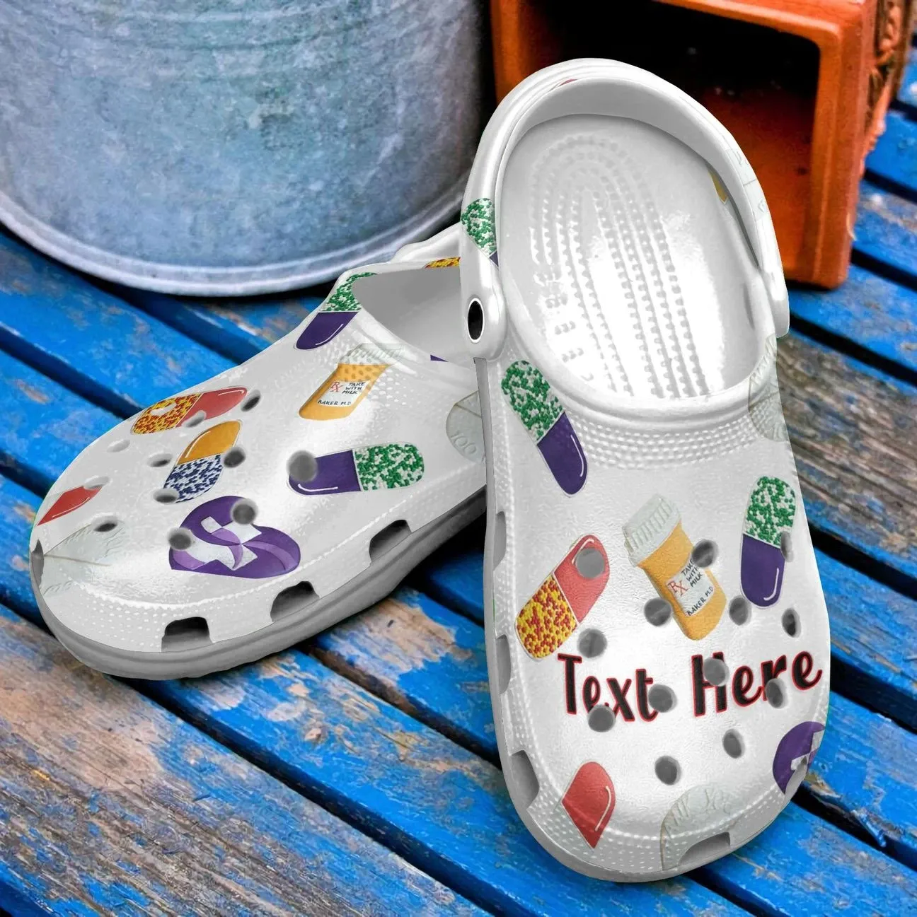 custom white crocs
