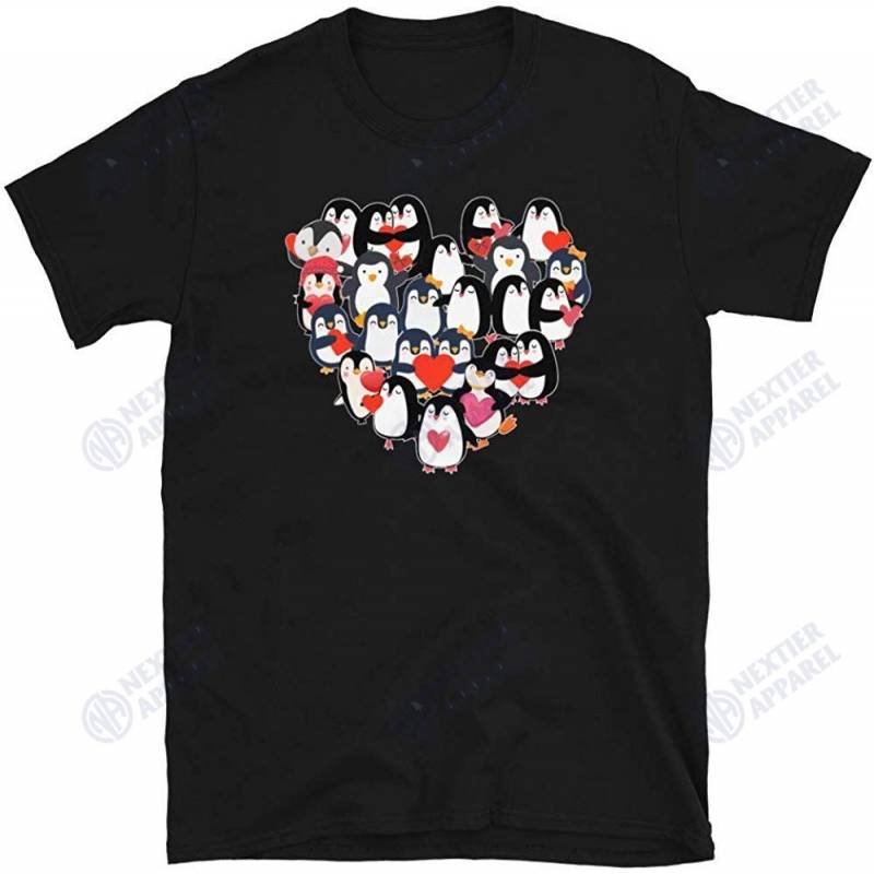 Penguin Heart Love Valentine’s Day Unisex T-shirt