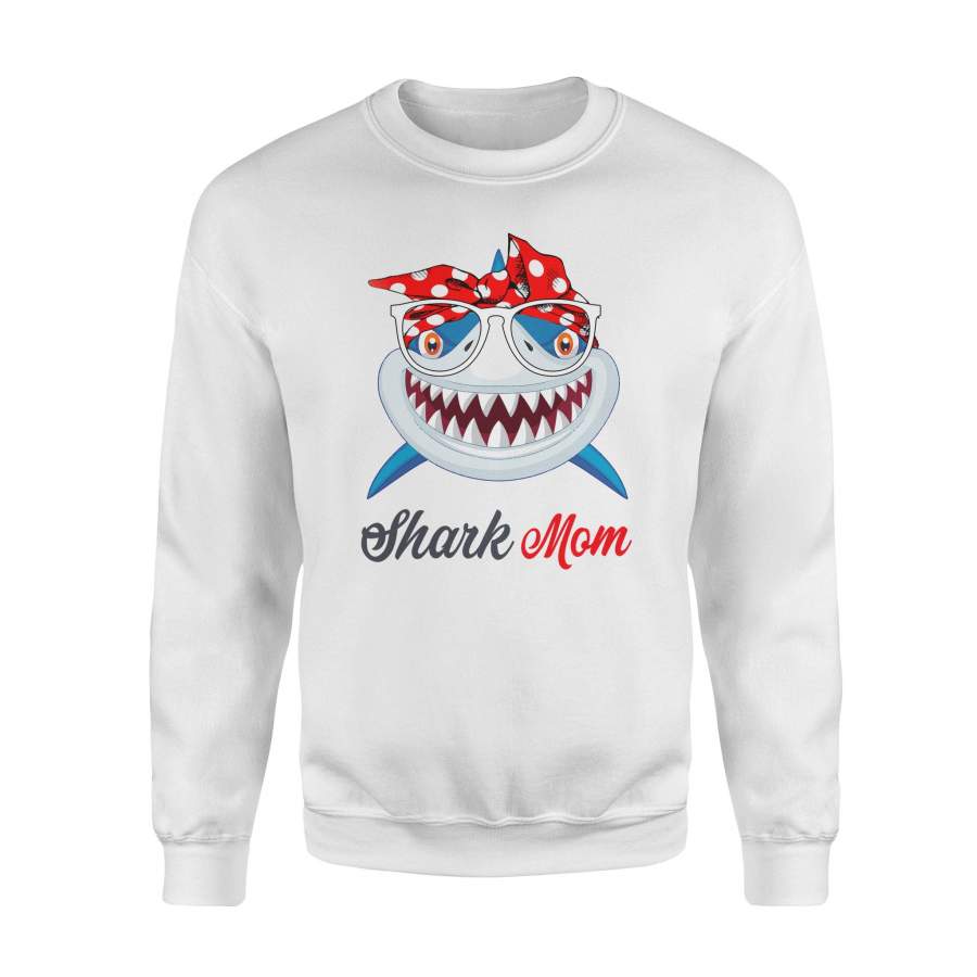 Shark Mom Bow – Premium Fleece Sweatshirt