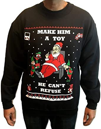 Ugly Christmas Sweater 2021, Funny & Tacky Black Christmas Sweatshirt For Women Men Couple Family Funny Cute Plus Size