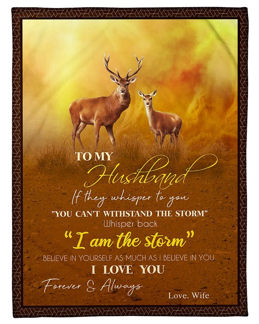 To My Husband, I Am Storm, Fleece Blanket,Gift For Husband For Valentine’S Day Home Decor Bedding Couch Sofa Soft And Comfy Cozy