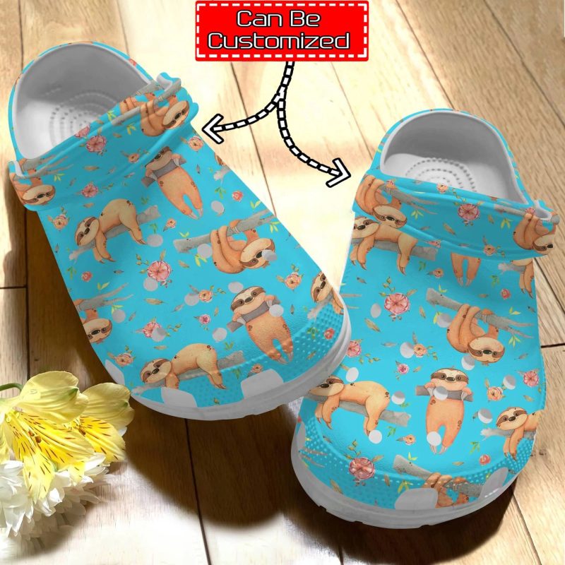 Animal Print Personalized Cute Sloth Pattern Clog Shoes