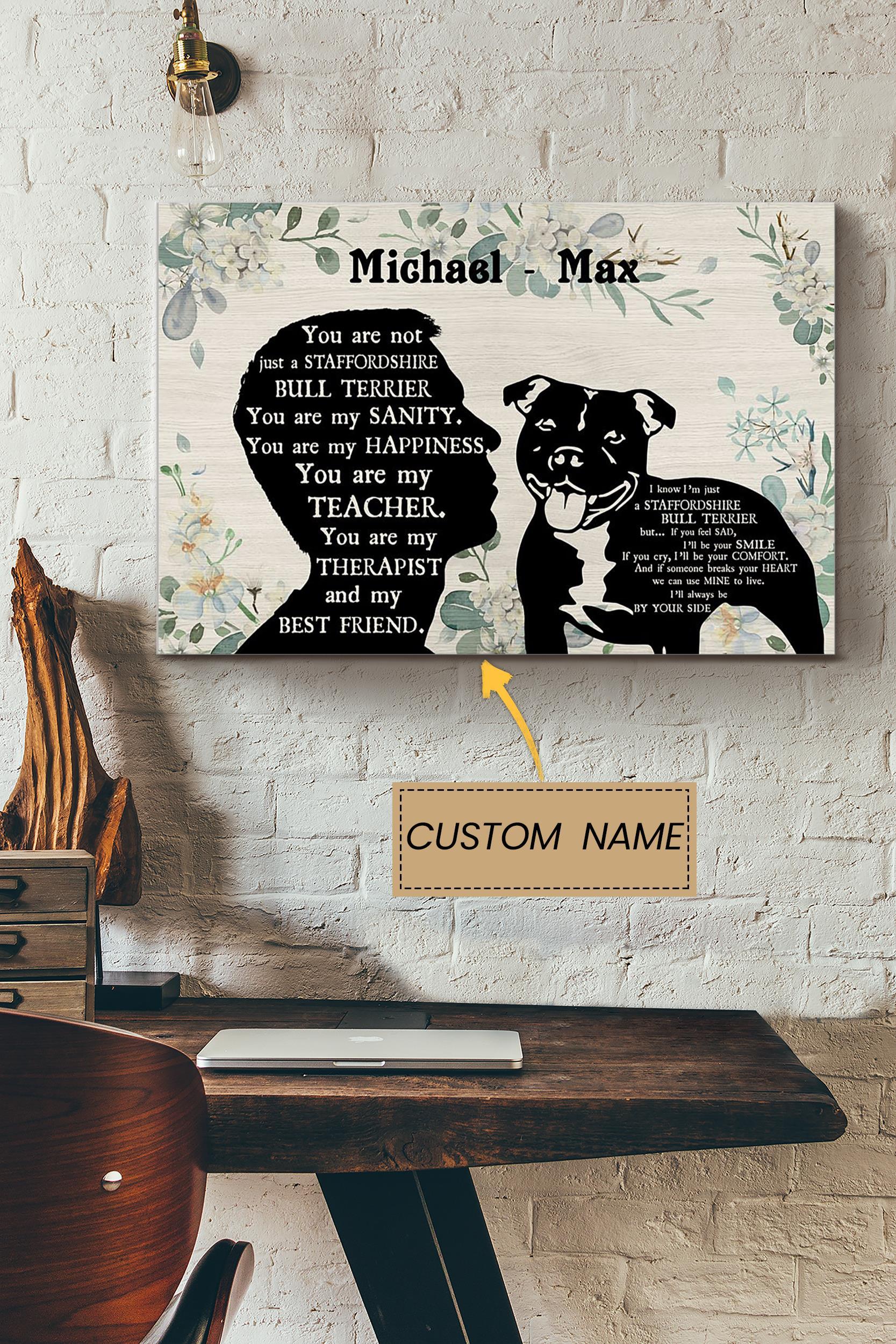 You Are Not Just A Staffordshire Personalized Male Poster – Animal Wall Art – Gift For Dog Lover Dog Foster Puppy Fan Poster