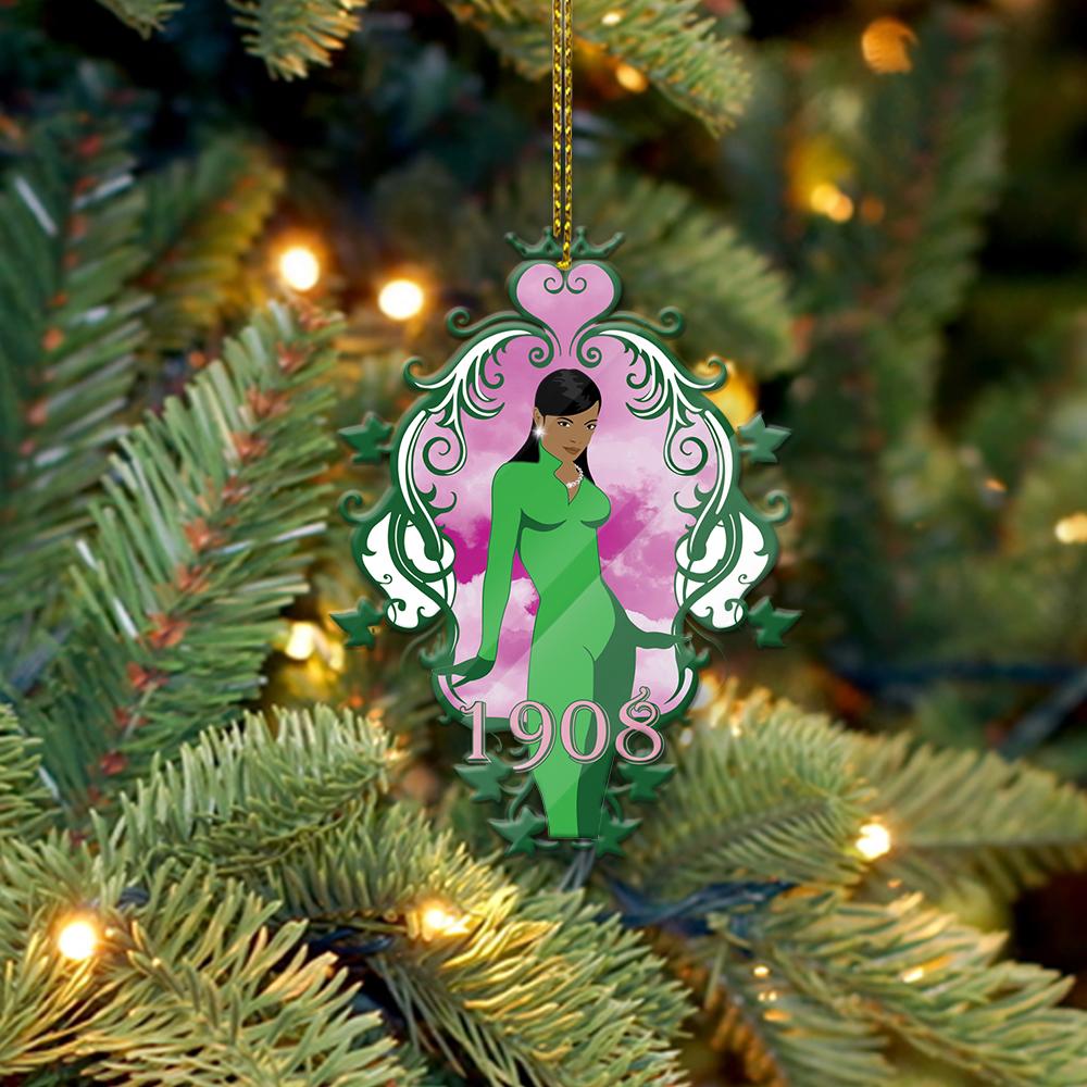 Wonderprint Ornament – Alpha Kappa Alpha Pretty Girl Shape Acrylic Ornament Lt10