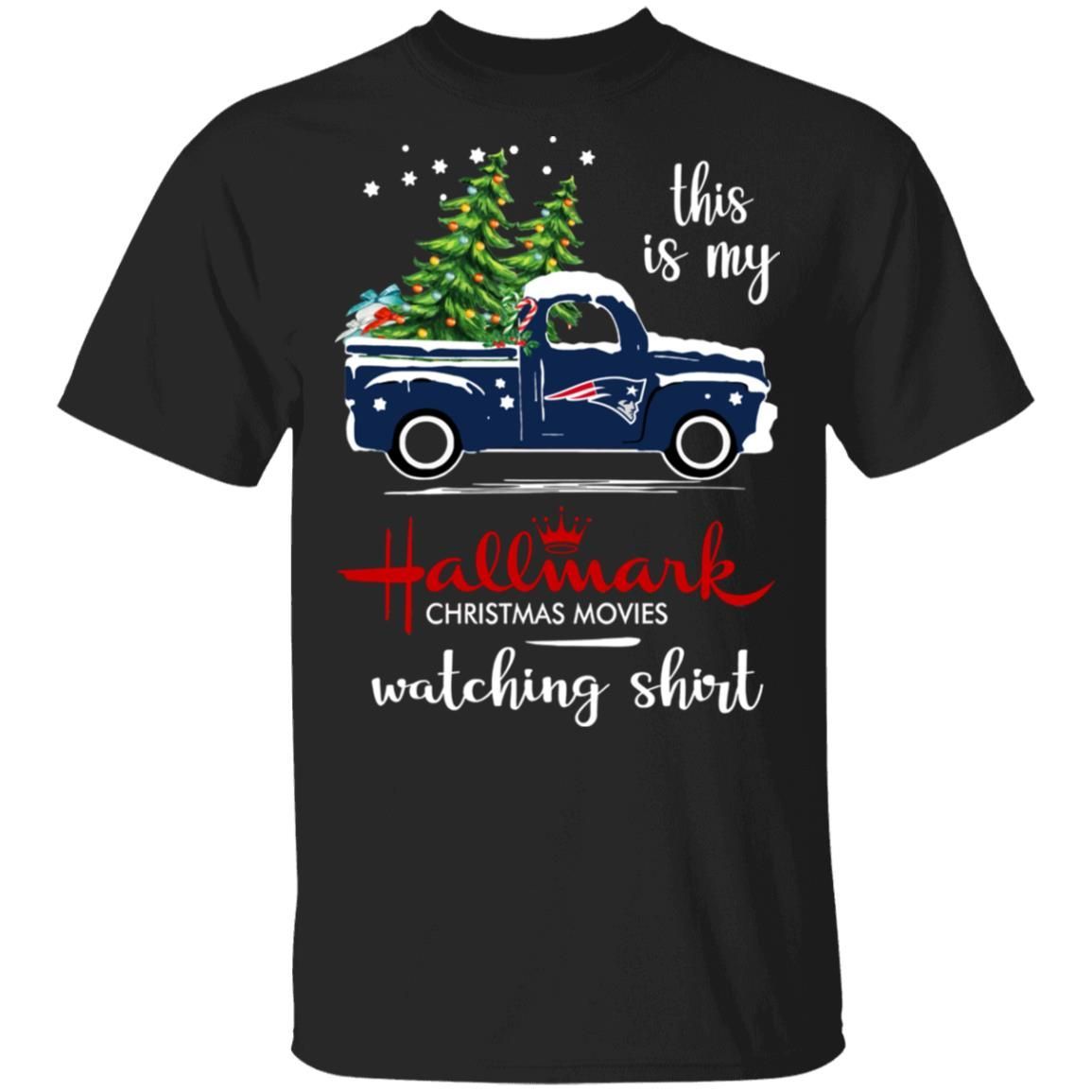 New England Patriots This Is My Hallmark Christmas Movies Watching Shirt