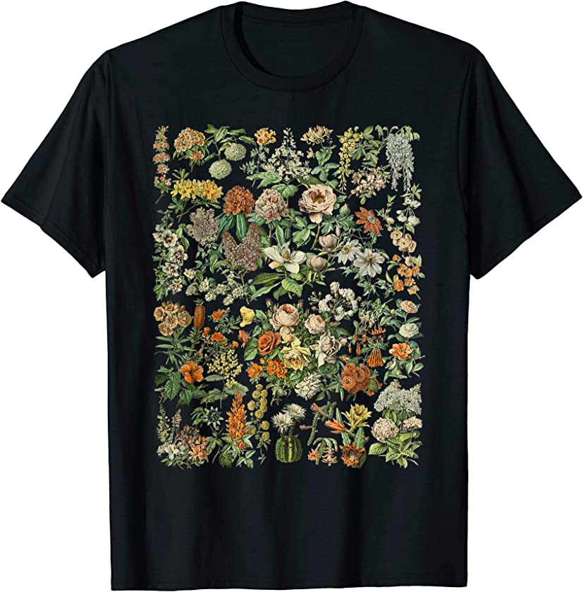 Vintage Inspired Flower Botanical Chart Second Edition T-Shirt