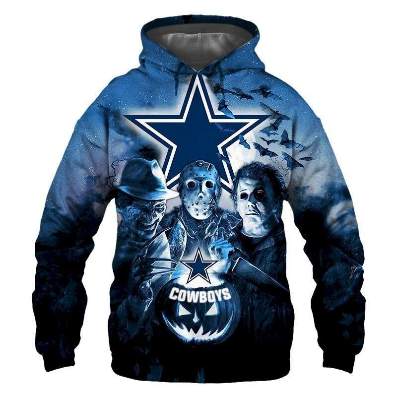 Dallas Cowboys Horror New  S1599 49 Unisex 3D Hoodie Gift For Fans