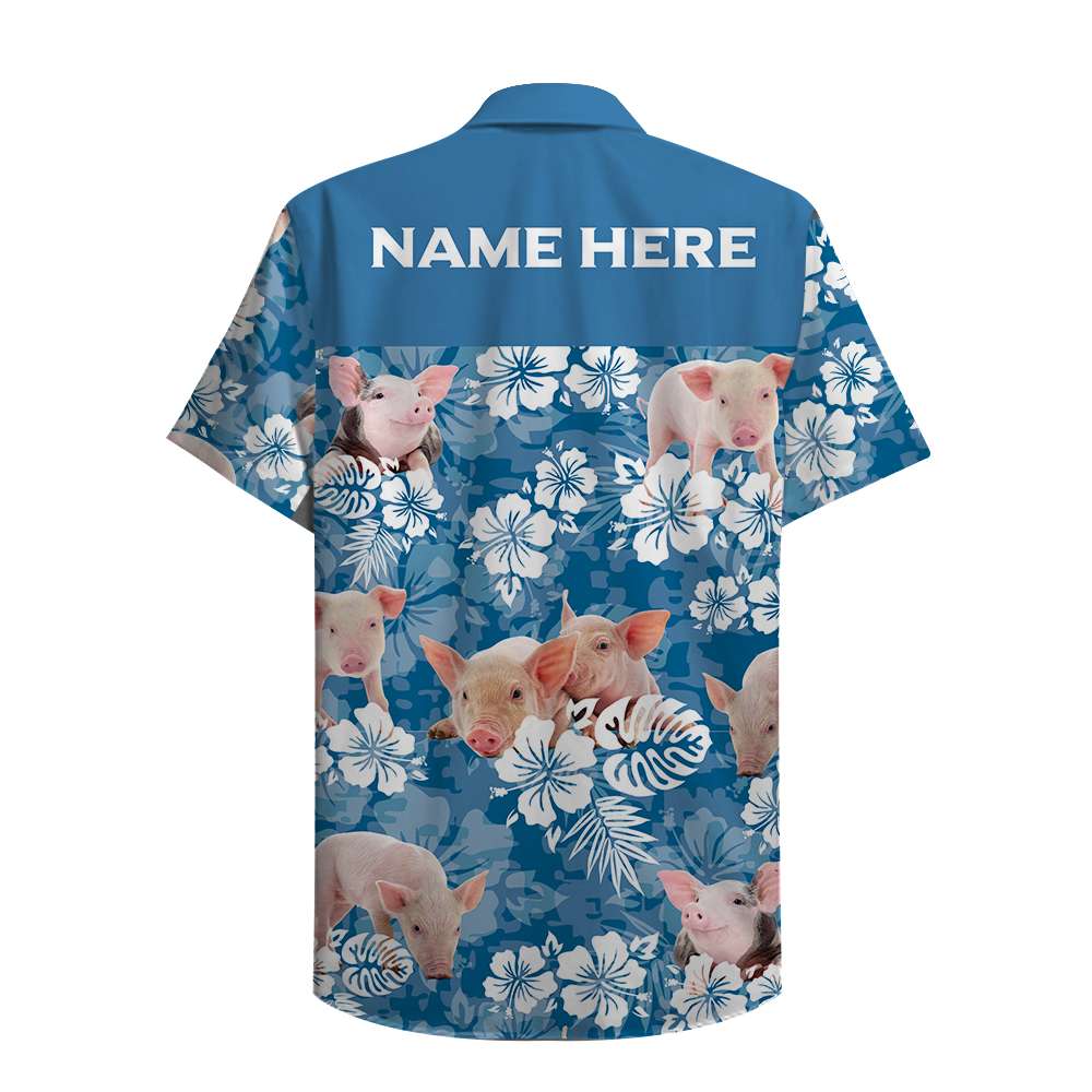 Farmer Pig Custom Hawaiian Shirt Ha64375