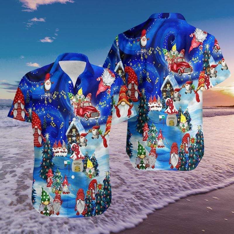 Discover Cool Hawaii Aloha Shirts Hanging With My Gnomies Christmas Ha107621