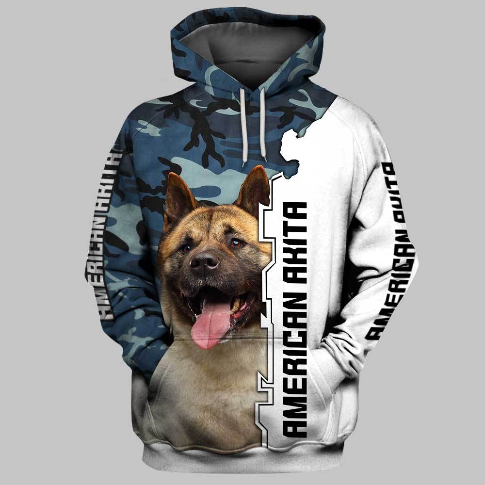 American Akita 3D Full Printing Hoodie And T-Shirt