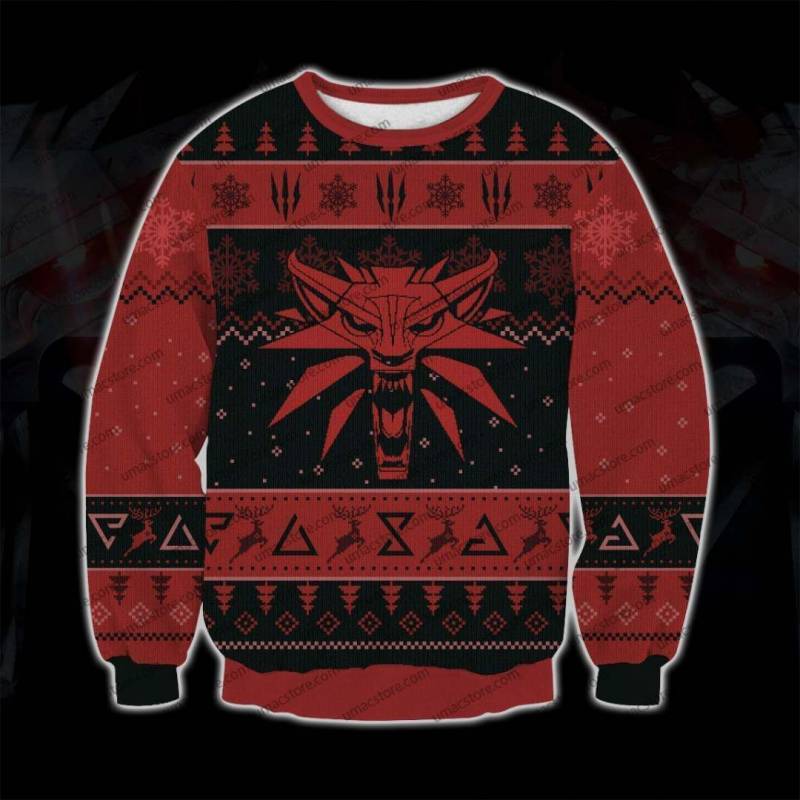 The Witcher V2 2110 3D Print Ugly Christmas Sweatshirt