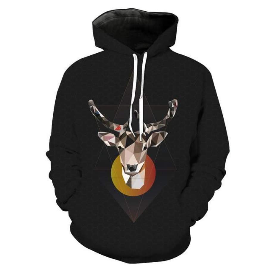 2018 New Fashion Sweatshirt Men / Women 3d Hoodies Print forest deer animal pattern Slim Unisex Slim Stylish Hooded Hoodies