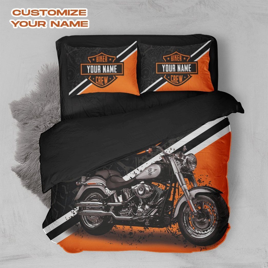 Casespring 3D Harley Davidson Biker Crew Custom Name Bedding Set