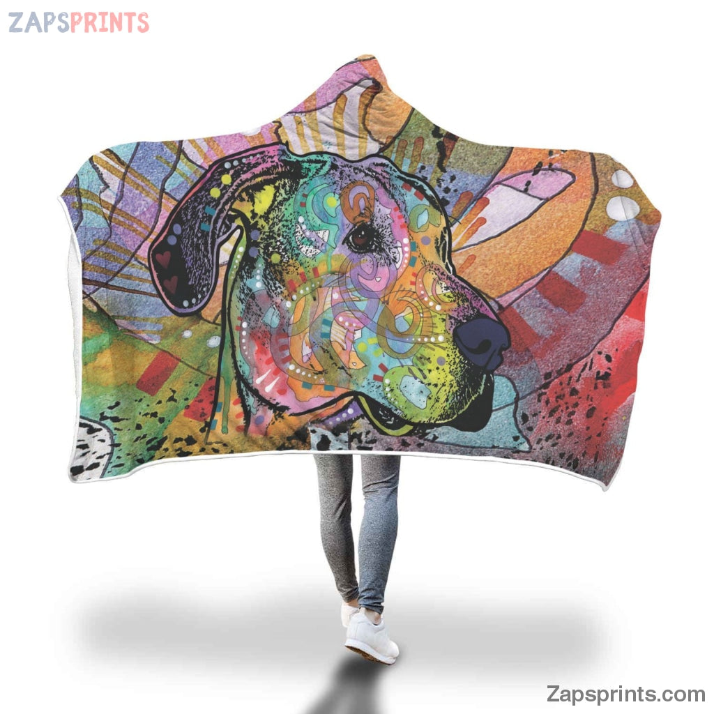 Great Dane Design Hooded Blanket – Dean Russo Art