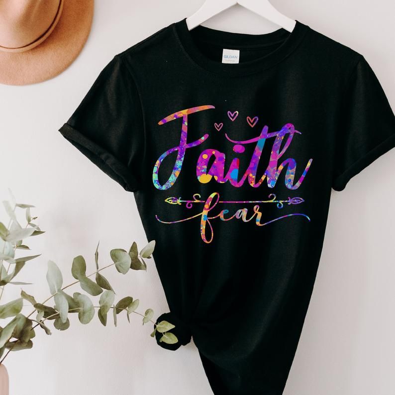 Faith Over Fear T-Shirt, Christian Shirts, Faith Shirt, Religious Shirt, Inspirational Christian Shirt, Motivational Shirt, Gift For Her