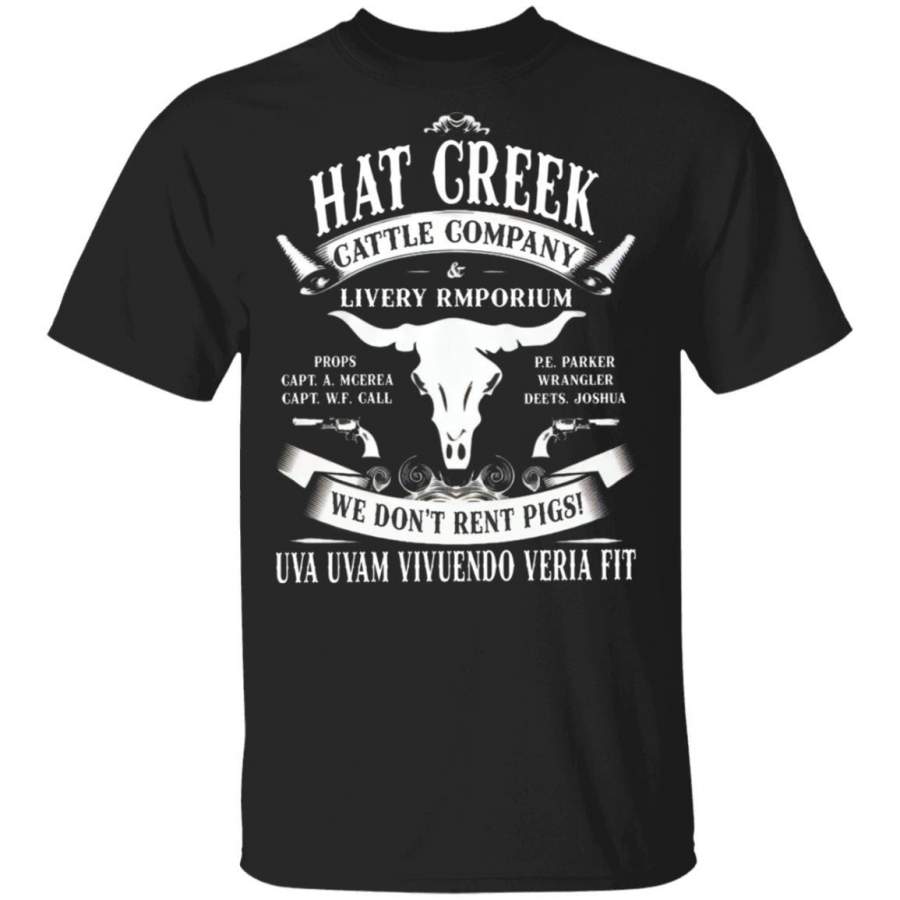 Hat Creek Cattle Black Ultra Cotton TShirt and Hoodie Wardrobe